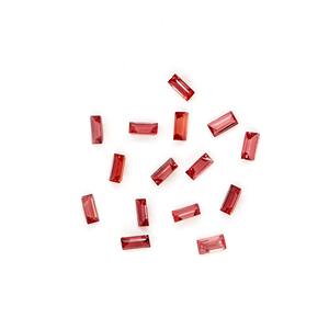 Zafiro Padparadscha Natural Sin Tratar, Calibrado en Forma de Baguette 1.5x3mm, Gema de Zafiro Natural Facetada Suelta para Joyería - Product Image 4
