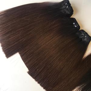 Extensiones de cabello humano virgen vietnamita de trama doble recta de hueso sedoso de Color marrón degradado cutícula completa - Product Image 6