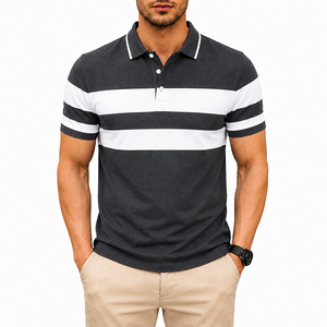 Camiseta Personalizada con Estampado Sublimado Frontal, de Manga Corta a Rayas, Transpirable, de Secado Rápido, Tejida, 100% Poliéster, Unisex, para Adultos - Product Image 5