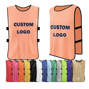 peach Custom Mesh Soccer sports Bib Vest Breathable Football Practice <b>athletic</b> bib Scrimmage Sport Jersey apparel wholesale - Product Image 1