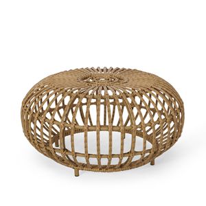 Tavolino da Caffè in Vimini Stile Boho per Esterni, Elegante e Resistente per Patio o Giardino - Product Image 5