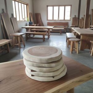 Table de salle à manger en bois massif de Suar authentique, bord brut, qualité supérieure, robuste, durable, forme naturelle, style moderne et rustique - Product Image 1