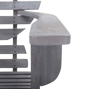 Silla Adirondack gris de madera maciza de acacia, muebles elegantes para patio - Product Image 6