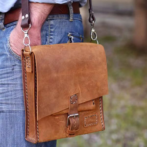 Unisex <b>Genuine</b> <b>Leather</b> Crossbody Sling <b>Bag</b> - Product Image 1