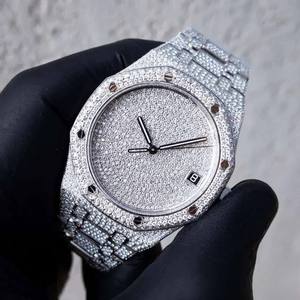 Black Ocean Jewels A.P. Reloj de Lujo Hip-Hop de Acero Inoxidable con Diamantes Moissanite, Cuarzo, Resistente al Agua 3BAR, Movimiento Japonés - Product Image 2