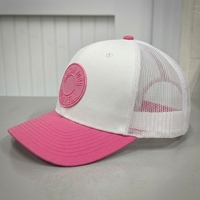 Gorra Trucker Personalizada de 6 Paneles, Dos Tonos, Parche con Logotipo Redondo, Malla Trasera, Ajustable, Cierre a Presión, OEM, ODM, Marca Privada, MOQ Bajo