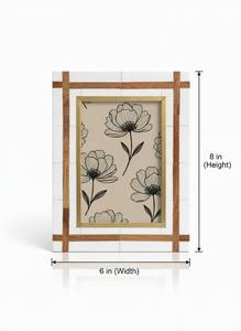 Premium Handmade <b>Rustic</b> Elegant Resin Inlay Vertical <b>Photo</b> <b>Frame</b> with Brass Border for Modern Luxury Home Decor - Product Image 5