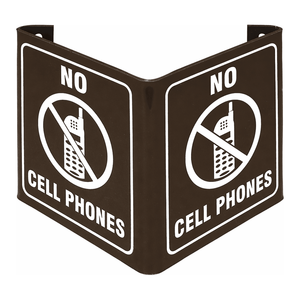 Señal reflectante de prohibido usar teléfonos celulares, para áreas interiores y exteriores con restricciones, material de PC - Product Image 1