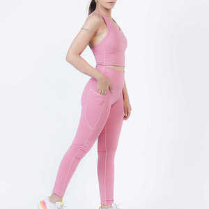 Top Trending Women's Yoga Set New Arrival Solid Pattern Quick-drying Breathable with Custom Logo Sizes and Colors - Product Image 3