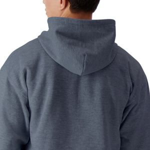 Sudadera con capucha de forro polar de peso medio para adulto, con cremallera completa, color gris jaspeado oscuro, suave, cálida, informal, cómoda, personalizada, al por mayor - Product Image 5