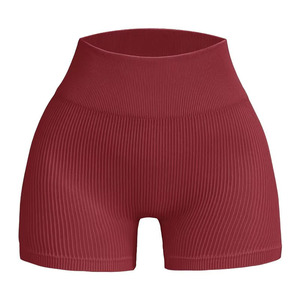 Shorts de yoga sans couture personnalisés pour femmes, effet push-up, taille haute, extensibles, pour la gym, contrôle du ventre, écologiques, vente en gros - Product Image 3