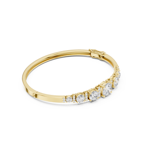 Bracelet tennis en or jaune avec diamants de laboratoire ronds pour femmes, bracelet de luxe en diamants, bijoux fins - Product Image 4