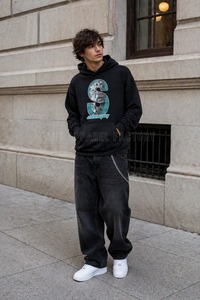 Sudadera con Capucha Unisex Personalizada al por Mayor, 100% Algodón, Sudadera Térmica de Forro Polar para Invierno, para Hombre y Mujer, con Estampado Sólido - Product Image 5
