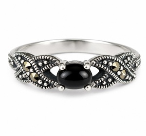 Premium Black Onyx <b>Ring</b> 925 Sterling <b>Silver</b> Handmade Statement Jewelry Gift for Women - Product Image 1