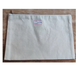 Bolsa Organizadora de Maquillaje Plegable Portátil de Algodón Ecológico con Cremallera Superior Estampada, Reutilizable, de Viaje, con Asa Suave y Moderna - Product Image 1