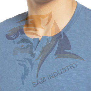 Camiseta de manga corta de corte regular para hombre, 100% algodón y poliéster/algodón, transpirable. - Product Image 4