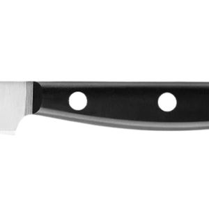 Couteaux de cuisine noirs avec manche argenté, lame pointue, triple rivet et tranchant conique pour la préparation quotidienne des aliments - Product Image 4