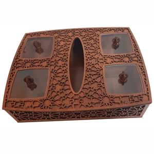 Luxury Wooden Crescent Moon <b>Ramadan</b> <b>Gift</b> <b>Box</b> Custom <b>Ramadan</b> Kareem Dates Sweet Packaging Tray Islamic Eid Decor Hamper - Product Image 2