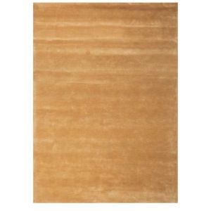 Alfombra Moderna Hecha a Mano, Color Amarillo Mostaza, de Viscosa, Acolchada, Antideslizante, Apta para Mascotas, con Diseño Tufted, para el Hogar - Product Image 1