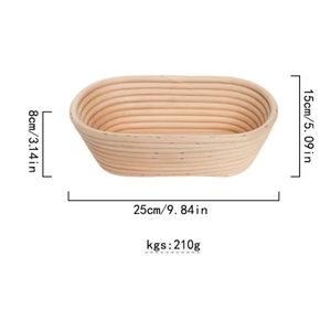 Cestas Ovaladas para Pan de 25 cm, Cestas de Mimbre Hechas a Mano para Fermentación, Cestas Ecológicas para Hornear, Fábrica en Vietnam - Product Image 3