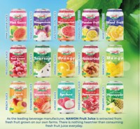 Bebida de Jugo de Fruta Tropical Natural de Vietnam, Jugo Enlatado de 330 ml, Fabricante Nawon, Servicio de Marca Privada OEM, Muestra Gratuita