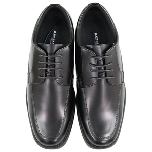 Chaussures habillées noires de bureau et de carrière en cuir végétalien souple de haute qualité, anti-rides, avec semelle respirante 6E Fit et lacets - Product Image 3