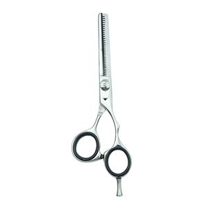 Ciseaux de barbier professionnels de 6 pouces pour droitiers, 32 dents, acier inoxydable, lame tranchante, manche en acier, pour la coupe de cheveux - Product Image 1