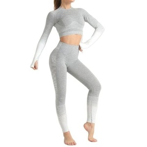 Ensemble de yoga pour femmes, haute performance, extensible, sans couture, sur mesure, qualité supérieure, prix de gros RTS AS-YS-33 - Product Image 2