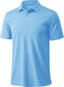Camiseta de Golf Personalizada para Hombre, de Algodón y Fibra de Bambú, Tejido Sólido, Transpirable, de Manga Corta, Alta Calidad - Product Image 5