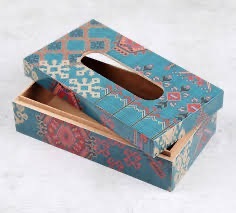Mesa de Cocina Rectangular Multifuncional de MDF Estampado con Efecto Mármol de ILAHI, Hecha a Mano, con Soporte de Almacenamiento No Plegable - Product Image 1