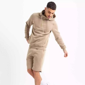 Custom <b>Men's</b> <b>Hoodie</b> <b>and</b> <b>Shorts</b> <b>Set</b> 2-Piece Fleece Quick Dry 100% Cotton Track Suit with Custom Colors <b>and</b> Sizes High Quality - Product Image 4