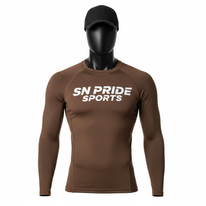 Rashguard MMA unisexe à séchage rapide et confortable avec couleur et logo personnalisés, vêtements de sport à manches longues pour la remise en forme - Product Image 1