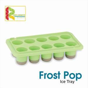 Moule à glaçons Frost Pop en silicone bleu, 10 cavités, avec couvercle, pour utilisation au réfrigérateur - Product Image 2