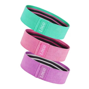 2026 Wholesale Non-rolling Polyester Fabric Hip Circle Gym Fitness <b>Exercise</b> Stretching Resistance <b>Band</b> for Booty Shaping - Product Image 3