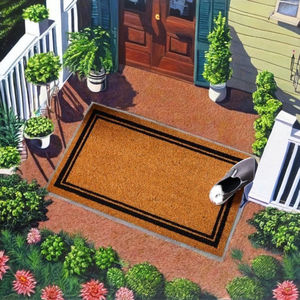 Alfombra de Entrada de Fibra de Coco Natural Marrón Estampada de Alta Calidad, con Diseño de Animales, Respaldo de PVC, Resistente a las Manchas, Tejido Fino, Moderna, para Hogar y Hotel - Product Image 2