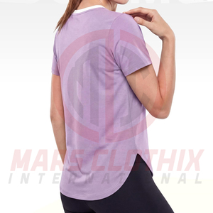 Camiseta deportiva transpirable de secado rápido para mujer, ligera, para entrenamiento físico, correr, hacer ejercicio, ropa de gimnasio, camiseta de gimnasio para mujer - Product Image 4