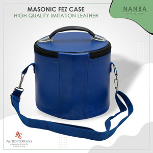 Estuche de Cuero Suave para Gorra Masónica Azul Deluxe con Cierre de Cremallera, Caja de Almacenamiento Ligera y Personalizable para Gorras/Sombreros - Product Image 3