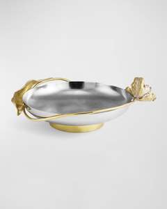 Elegante Juego de Servir Frutos Secos de Metal Hecho a Mano, Calidad de Exportación, Sostenible, Escultura Decorativa de Mariposa y Flor, Lujoso - Product Image 5