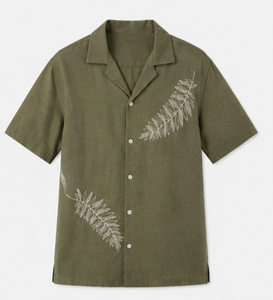 เสื้อเชิ้ตแขนสั้นผู้ชายแบบลำลอง ปกคอพับ เสื้อเชิ้ตฤดูร้อน - Product Image 5