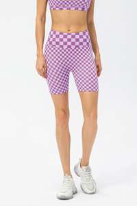 Shorts de Yoga para Mujer con Costuras en Contraste y Aberturas Laterales, Shorts Deportivos Casuales de Verano para Correr, Hacer Ejercicio, Fitness, Cintura Alta, Estilo Retro, para Gimnasio - Product Image 5