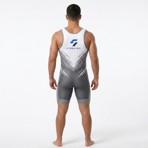 Combinaison de lutte personnalisée pour homme, impression par sublimation, coupe ajustée, compression, séchage rapide, spandex, polyester, vêtements de sport - Product Image 4