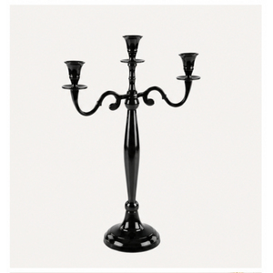 Wholesale 3 Arm Candelabra <b>Black</b> Metal Candle Holder Table Top <b>Candlestick</b> Stand for Wedding Event Table Centerpiece Decoration - Product Image 5