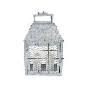Hand Galvanized House <b>Lantern</b> Best Selling Home Decor Luxury Candle Jar Metal in Iron Sheet High Finishing Candle <b>Lamp</b> - Product Image 3
