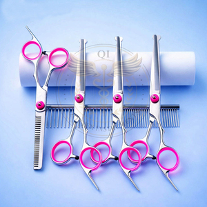 Premium Stainless Steel 4-Piece Pet Grooming Scissors <b>Set</b> with Comb and Carrying Case - Product Image 6