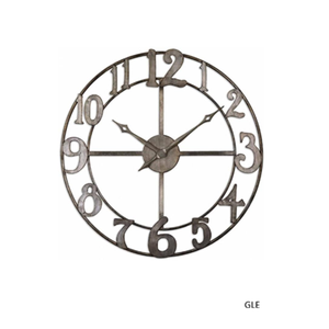 Modern Style Iron Quartz <b>Battery</b> Powered Wall <b>Clock</b> Distinctive Mute Entrance Decoration Hot Selling Old Fashion Living Room - Product Image 3