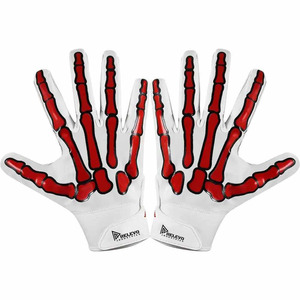 Skeleton Design Adult <b>Youth</b> <b>Football</b> <b>Gloves</b> Custom American <b>Football</b> <b>Gloves</b> Set New Arrival Best Sublimation Sports Wear - Product Image 1