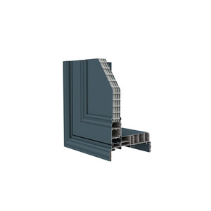 Perfil de Aluminio Serie 108 para Puertas y Ventanas con Arquitrabe Integrado 6063 T5, Marco con Acabado de Madera de Lujo, OEM y ODM - Product Image 1