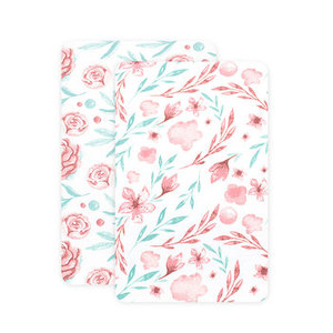 Waterproof 100% Organic Bamboo Cotton Fitted Sheets Crib Baby Crib Sheet Flower Print Cotton <b>Set</b> For Babies Boys And Girls - Product Image 3