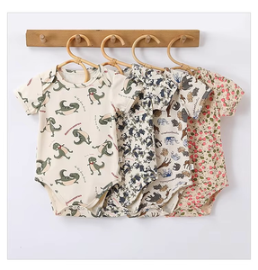 Vêtements pour bébés en coton biologique Combinaison pour nouveau-né Combinaison d'été pour bébé - Product Image 2