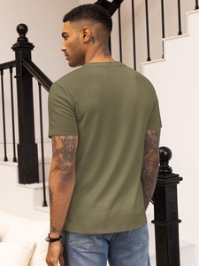 T-shirt en maille gaufrée de qualité export, texture douce, vêtement de style décontracté, fabrication en usine - Product Image 2